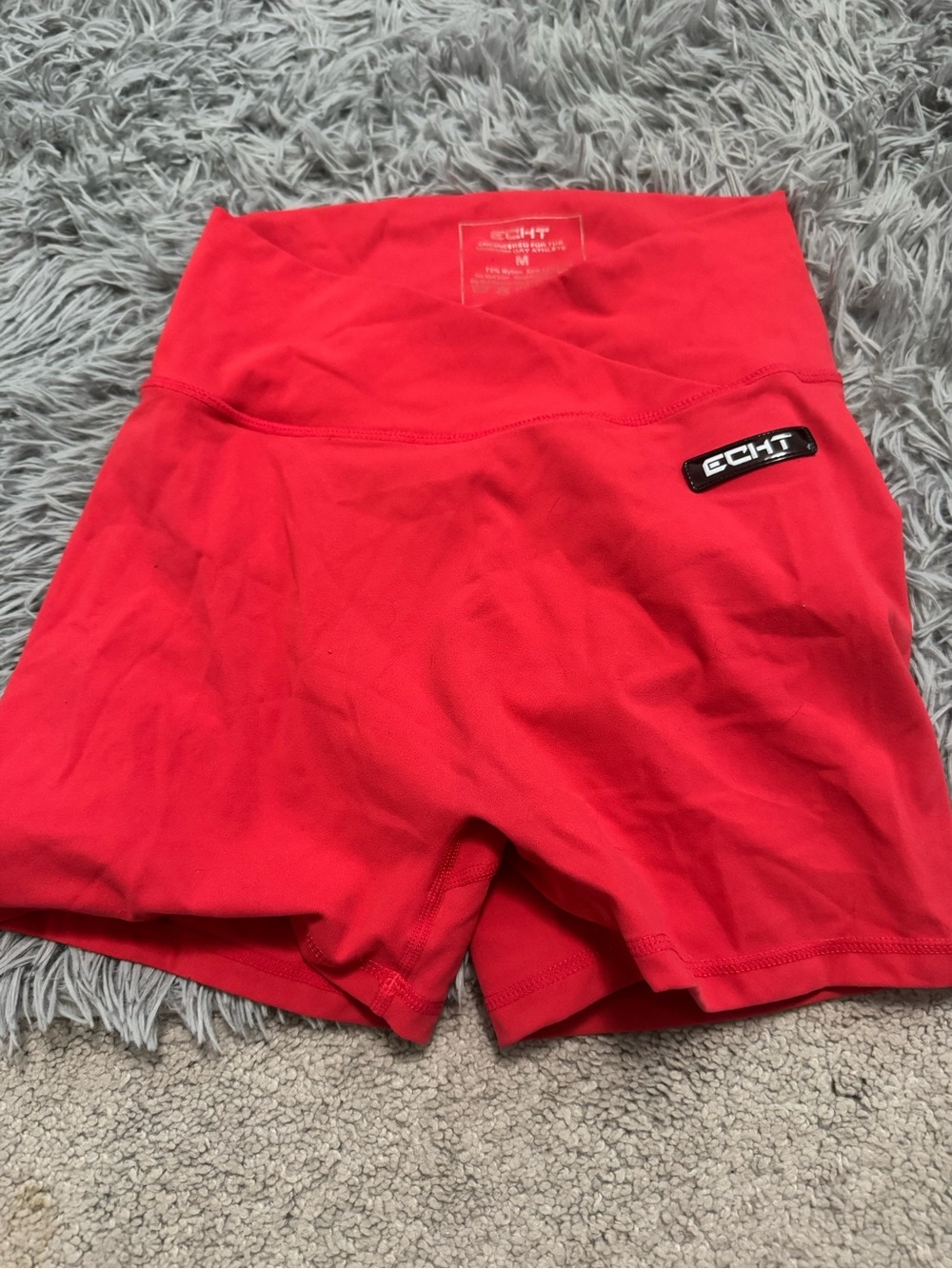 ECHT Red High-Waist Women’s Bike Shorts